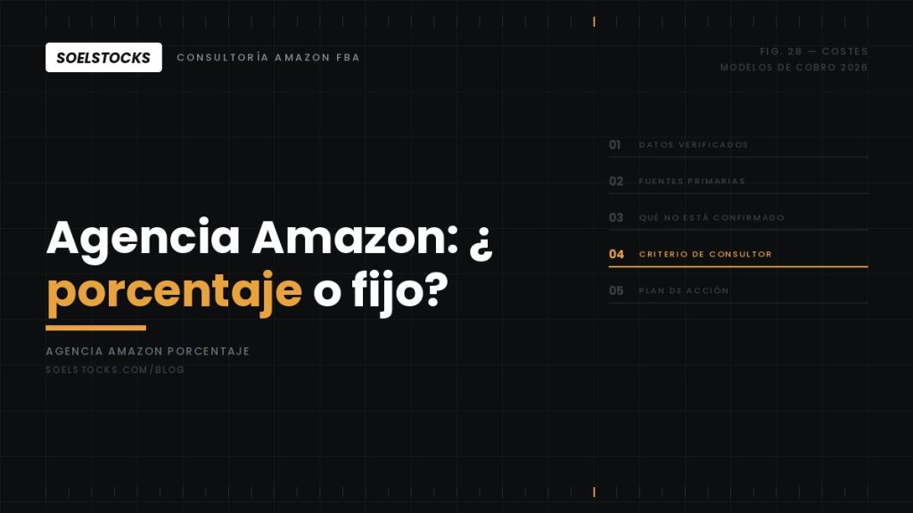 Agencia de Amazon a porcentaje o fee fijo: qué acabas pagando