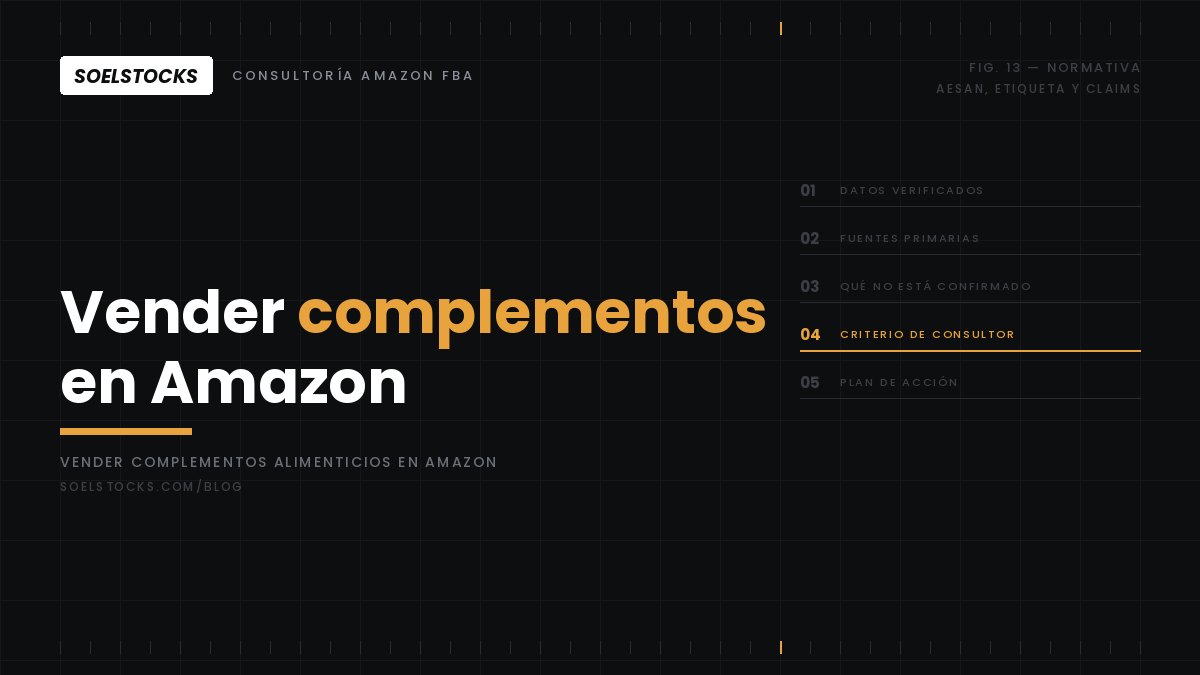 Lee más sobre el artículo Vender complementos alimenticios en Amazon España: qué exige AESAN y qué te retira Amazon