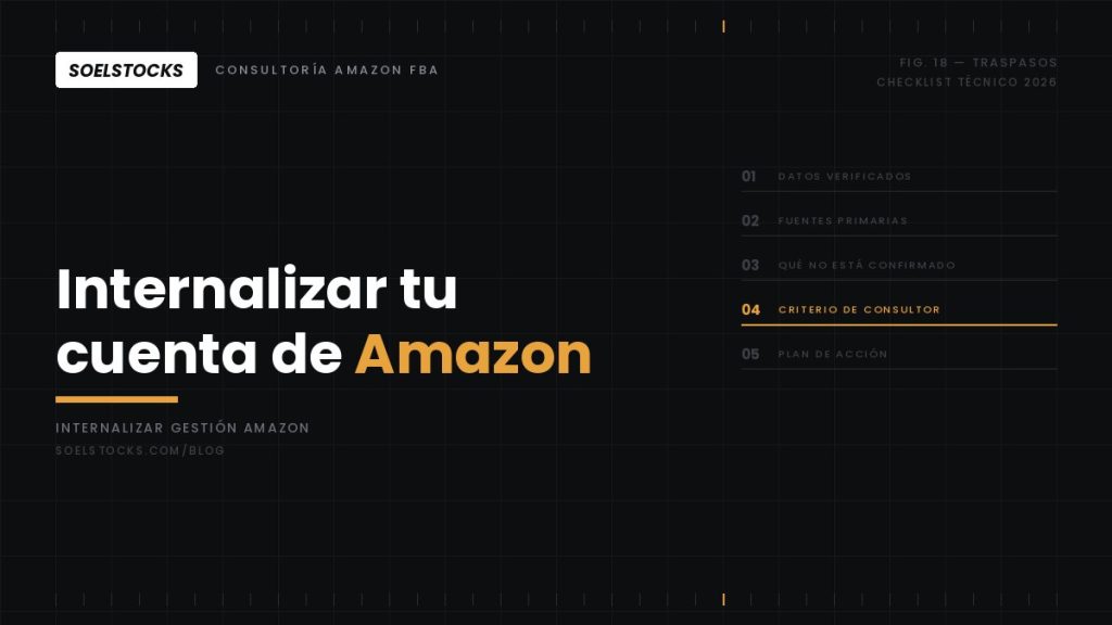 Internalizar la gestión de Amazon: recuperar tu cuenta sin romper nada