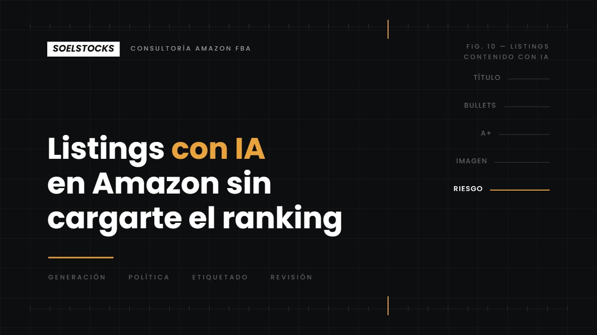 Lee más sobre el artículo Listings con IA en Amazon: cómo usarla sin cargarte el ranking